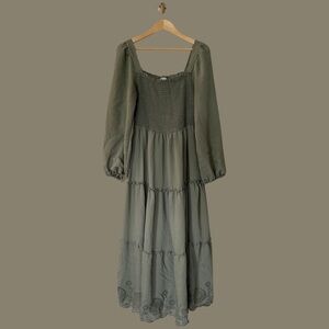 Anthropologie Moon River Smocked Maxi Dress